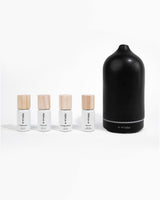 Holiday diffuser oils bundle with black stone scent diffuser