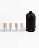 Wellness Kit diffuser oils with black stone scent diffuser