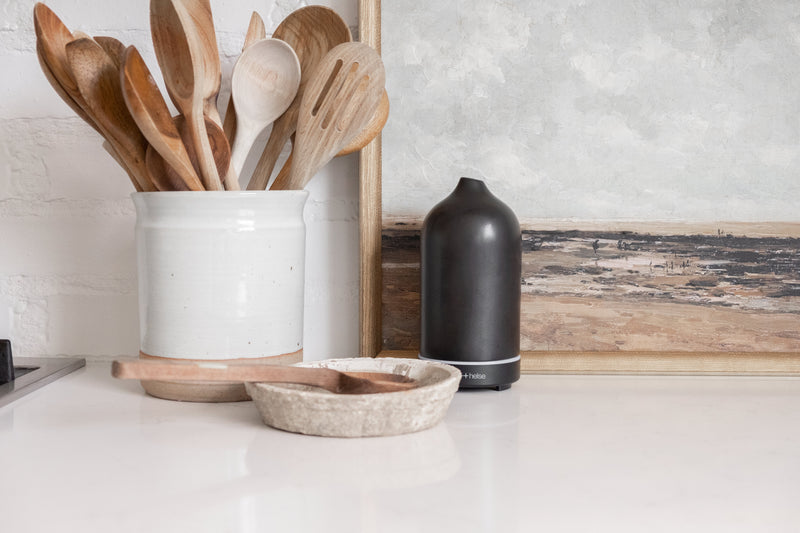 Stone scent diffuser with minimalist home decor