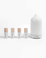 Wellness Kit diffuser oils with white stone scent diffuser